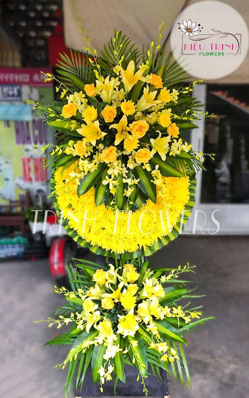 Lẵng Hoa Viếng Tang T293